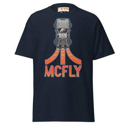 McFly T-Shirt | Retro Time Travel Parody Tee - Navy - T-Shirts Online