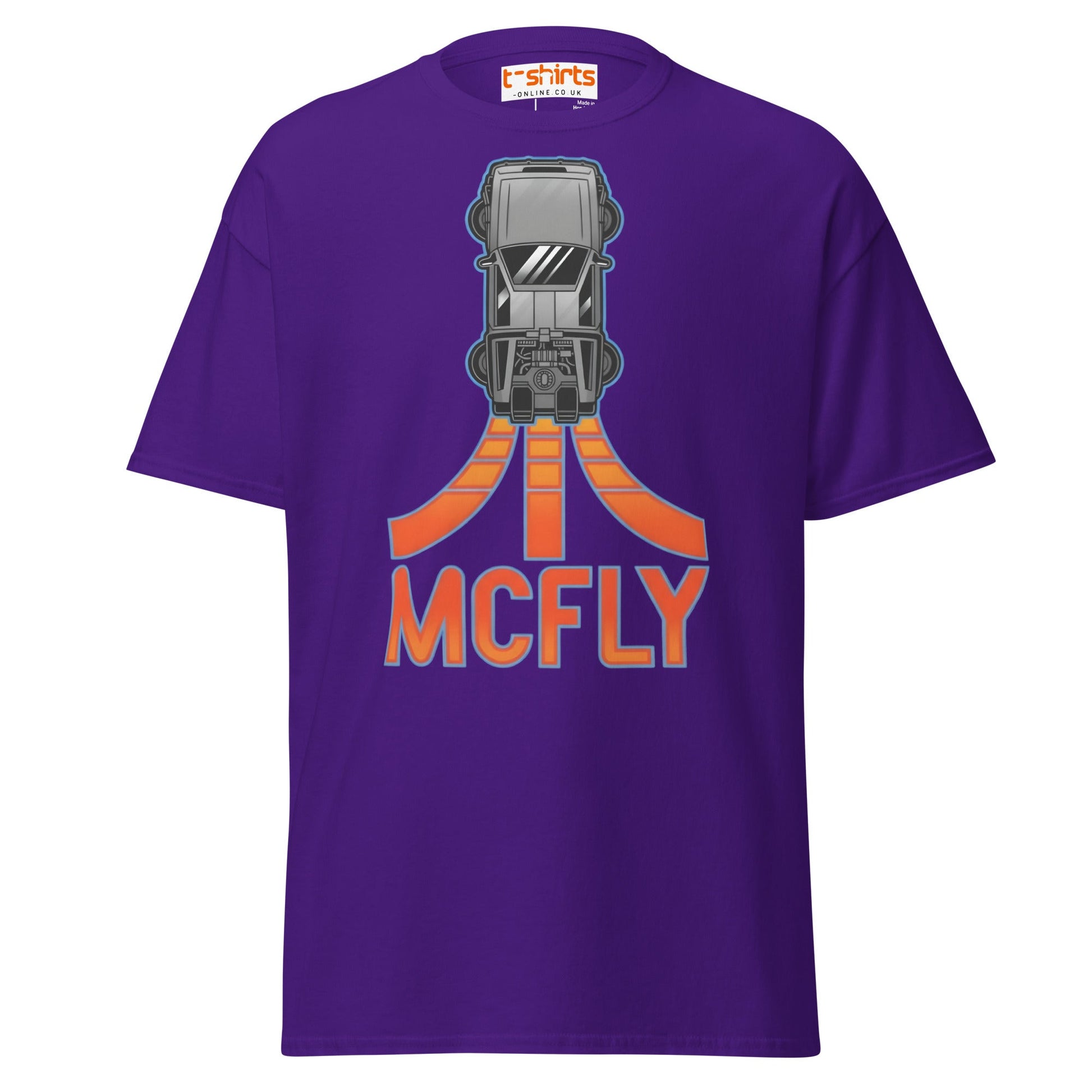 McFly T-Shirt | Retro Time Travel Parody Tee - Purple - T-Shirts Online
