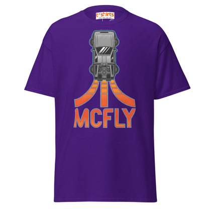 McFly T-Shirt | Retro Time Travel Parody Tee - Purple - T-Shirts Online