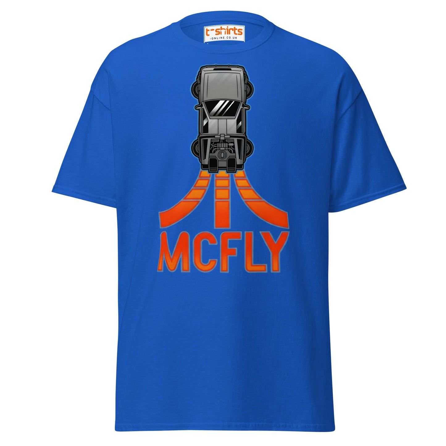 McFly T-Shirt | Retro Time Travel Parody Tee - Royal - T-Shirts Online