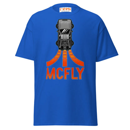 McFly T-Shirt | Retro Time Travel Parody Tee - Royal - T-Shirts Online