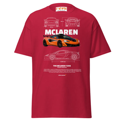 McLaren 720S T-Shirt | British Supercar Enthusiast Tee - Cardinal - T-Shirts Online