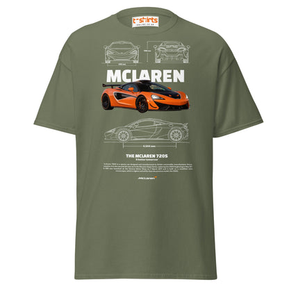 McLaren 720S T-Shirt | British Supercar Enthusiast Tee - Military Green - T-Shirts Online