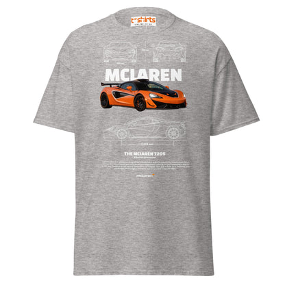 McLaren 720S T-Shirt | British Supercar Enthusiast Tee - Sport Grey - T-Shirts Online