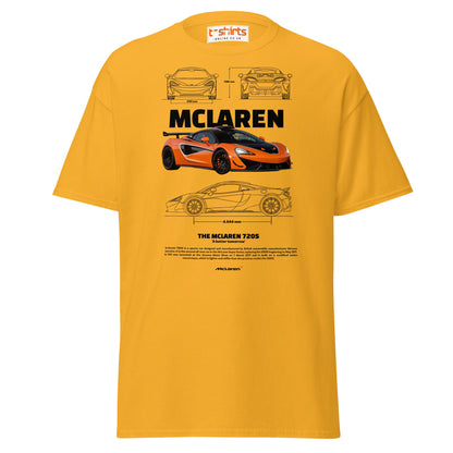 McLaren 720S T-Shirt | Supercar Fan Graphic Tee - Gold - T-Shirts Online