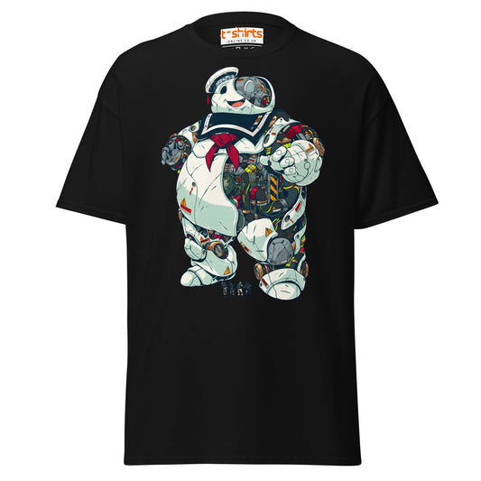 Mecha Stay Puft T-Shirt | Robot Mashup Design - Black - T-Shirts Online