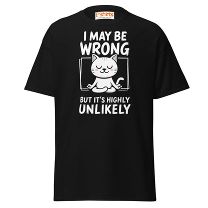 Meditating Cat T-Shirt – Funny Confidence Quote Tee - Black - T-Shirts Online