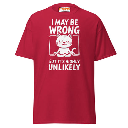 Meditating Cat T-Shirt – Funny Confidence Quote Tee - Cardinal - T-Shirts Online