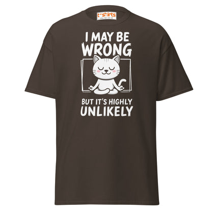 Meditating Cat T-Shirt – Funny Confidence Quote Tee - Dark Chocolate - T-Shirts Online