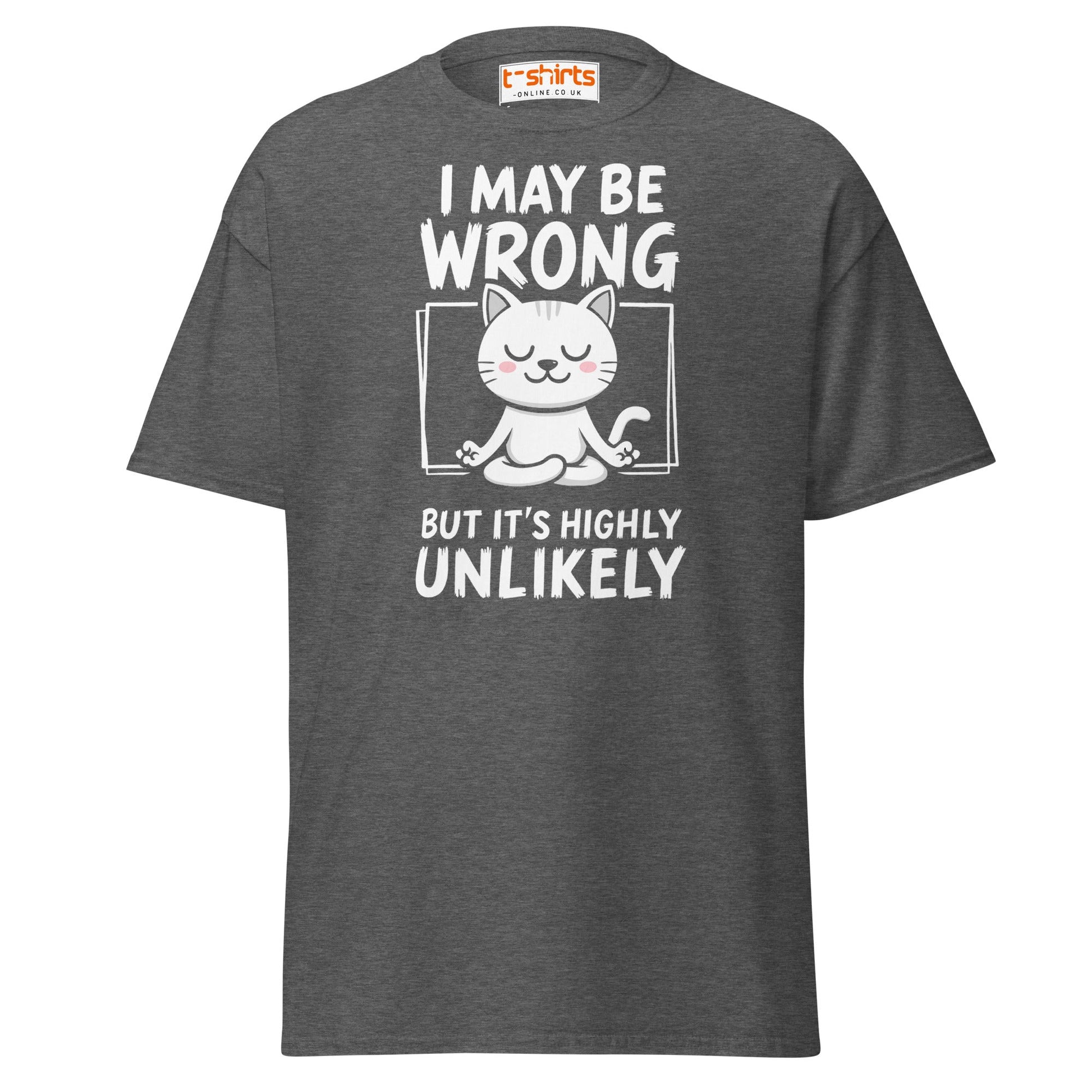 Meditating Cat T-Shirt – Funny Confidence Quote Tee - Dark Heather - T-Shirts Online
