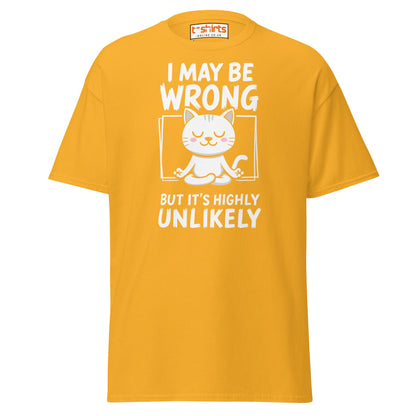 Meditating Cat T-Shirt – Funny Confidence Quote Tee - Gold - T-Shirts Online