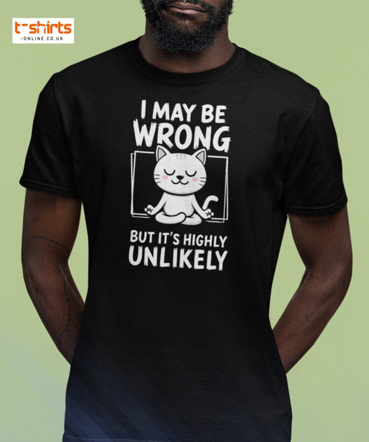 Meditating Cat T-Shirt – Funny Confidence Quote Tee - Maroon - T-Shirts Online