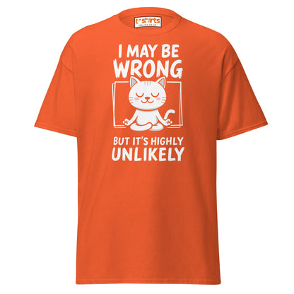 Meditating Cat T-Shirt – Funny Confidence Quote Tee - Orange - T-Shirts Online