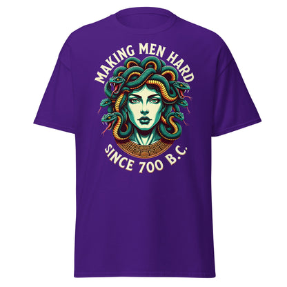 Medusa Making Men Hard Since 700 BC – Funny Myth T-Shirt - Purple - T-Shirts Online