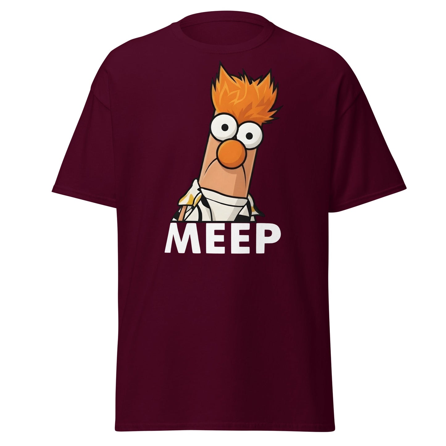 Meep Beaker Muppet Inspired Graphic T-Shirt - Funny Tee - Maroon - T-Shirts Online