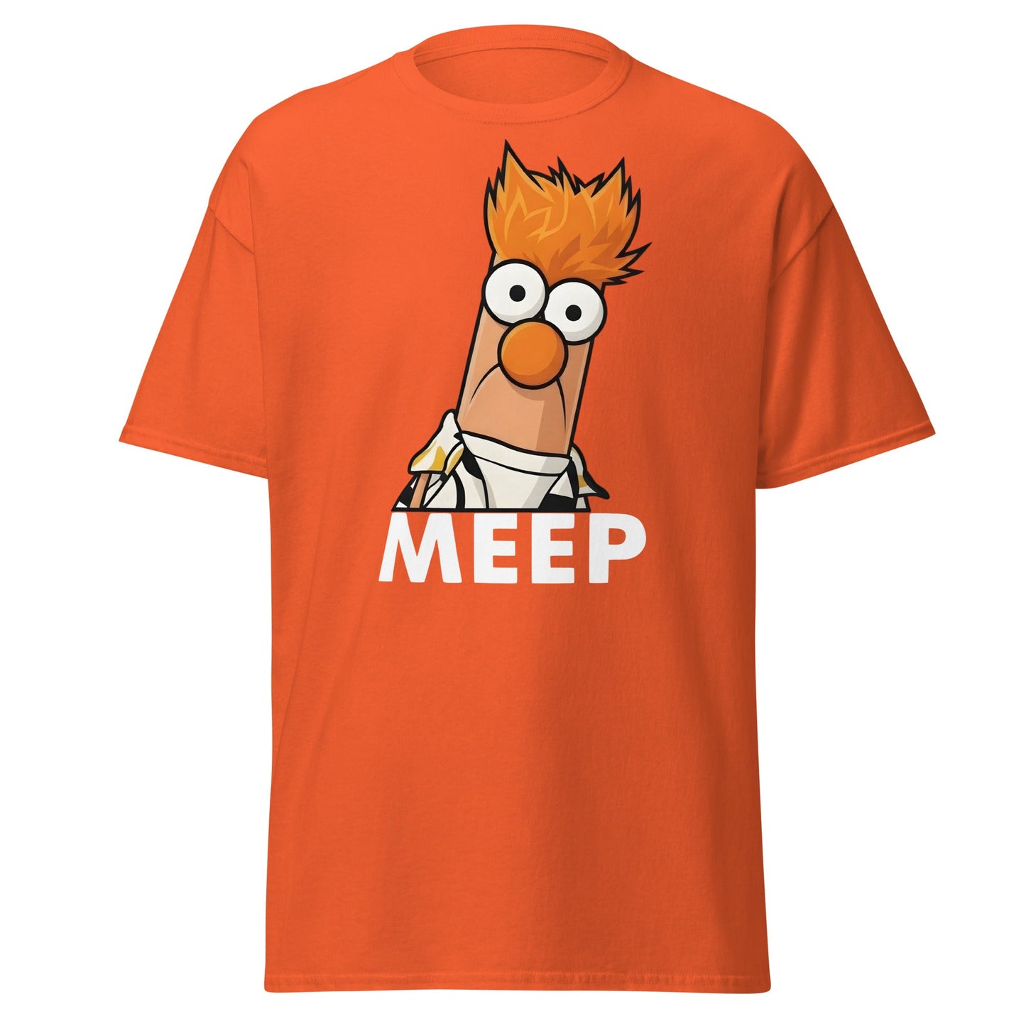 Meep Beaker Muppet Inspired Graphic T-Shirt - Funny Tee - Orange - T-Shirts Online