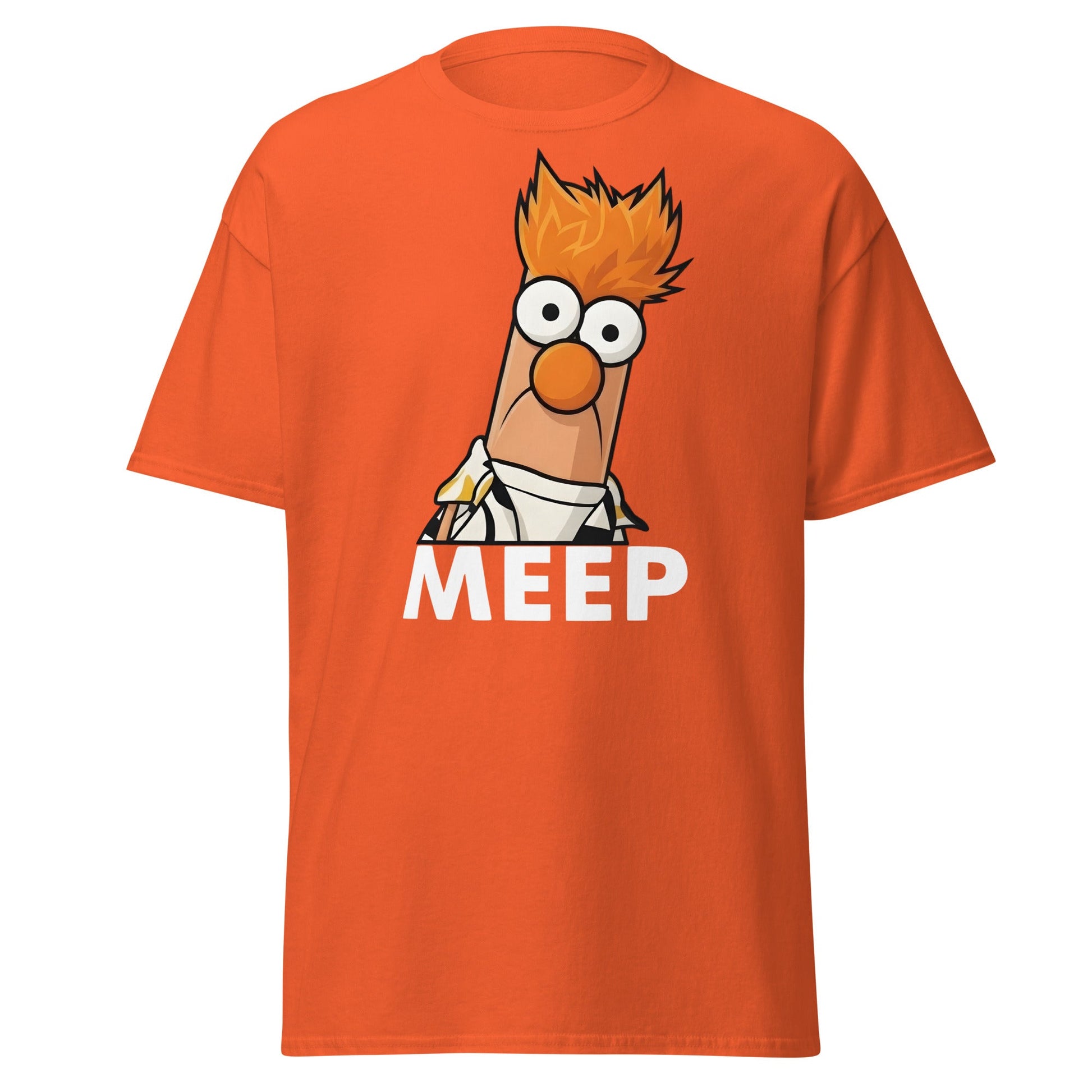 Meep Beaker Muppet Inspired Graphic T-Shirt - Funny Tee - Orange - T-Shirts Online