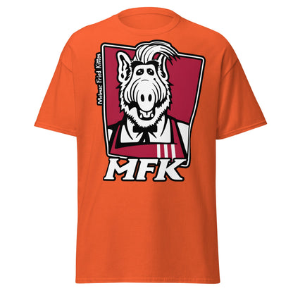 Melmac Fried Kitten MFK T-Shirt - ALF Parody Tee - Orange - T-Shirts Online