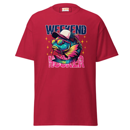 Men's Fishing T-Shirt | Weekend Hooker Tee - Cardinal - T-Shirts Online