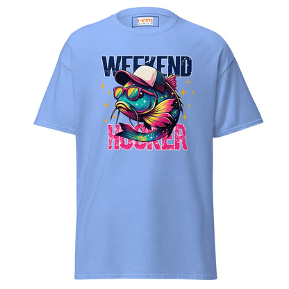 Men's Fishing T-Shirt | Weekend Hooker Tee - Carolina Blue - T-Shirts Online