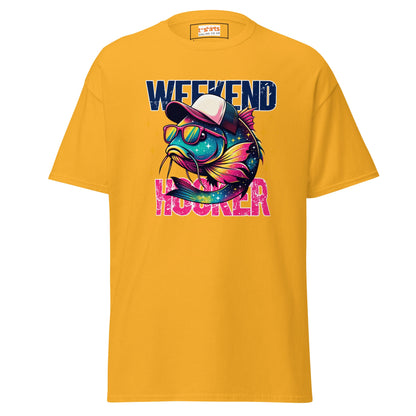 Men's Fishing T-Shirt | Weekend Hooker Tee - Gold - T-Shirts Online
