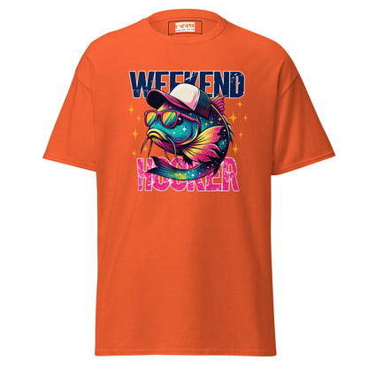 Men's Fishing T-Shirt | Weekend Hooker Tee - Orange - T-Shirts Online