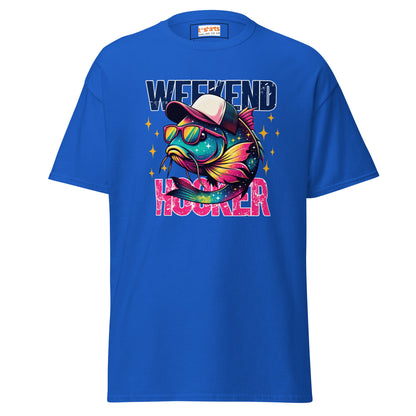 Men's Fishing T-Shirt | Weekend Hooker Tee - Royal - T-Shirts Online
