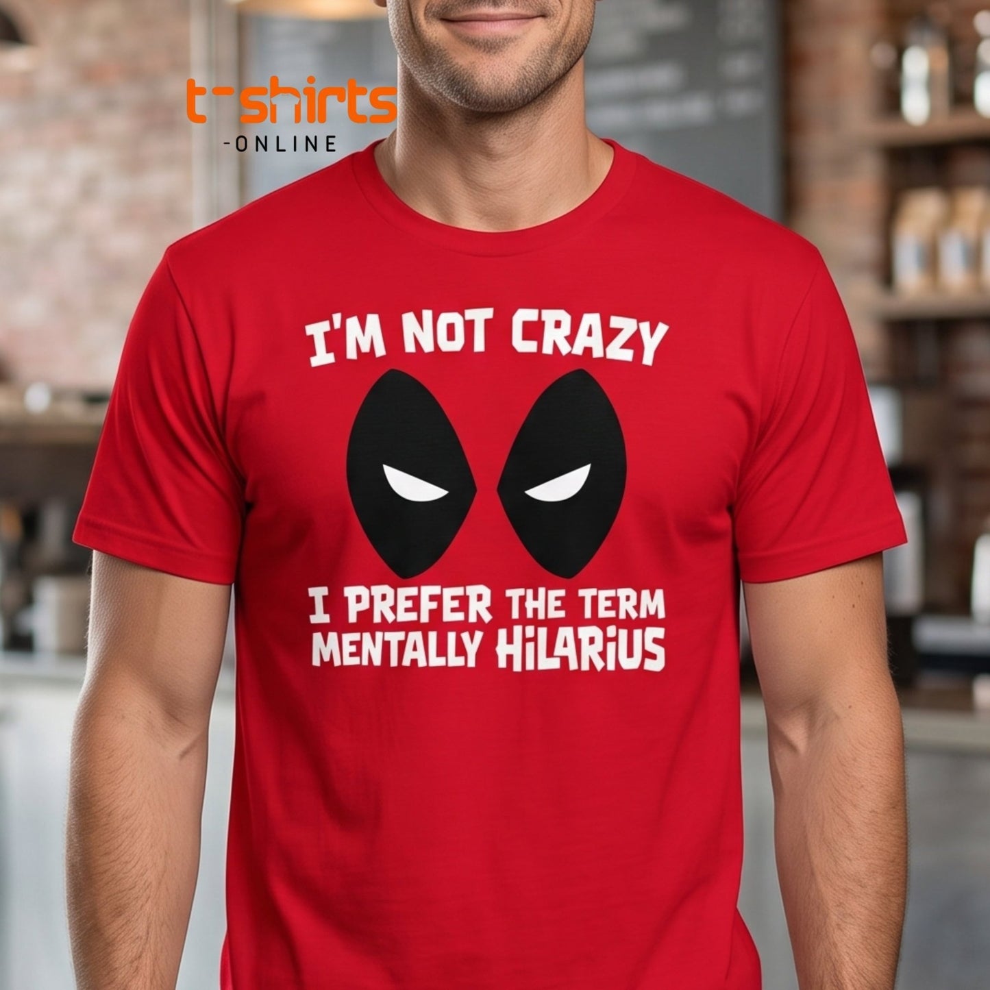 Mentally Hilarious T-Shirt | Funny Sarcastic Tee - Maroon - T-Shirts Online