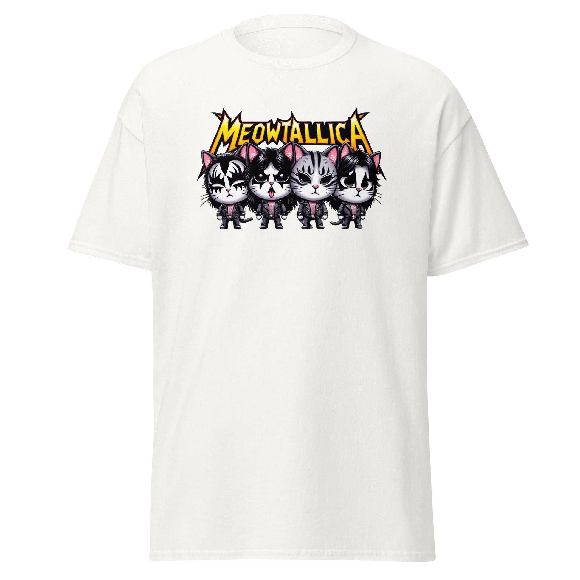 Meowtallica | Cat T-Shirt - White - T-Shirts Online