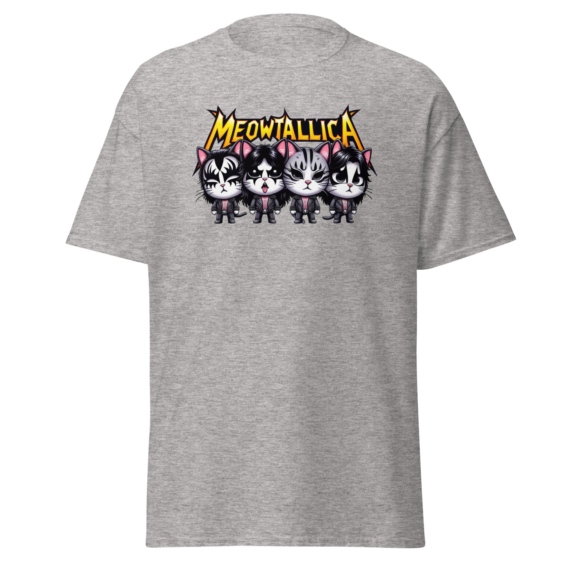 Meowtallica | Cat T-Shirt - Sport Grey - T-Shirts Online
