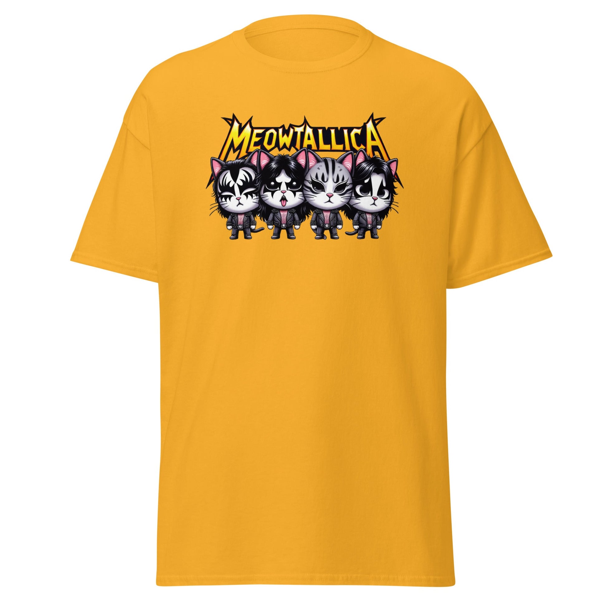 Meowtallica | Cat T-Shirt - Gold - T-Shirts Online