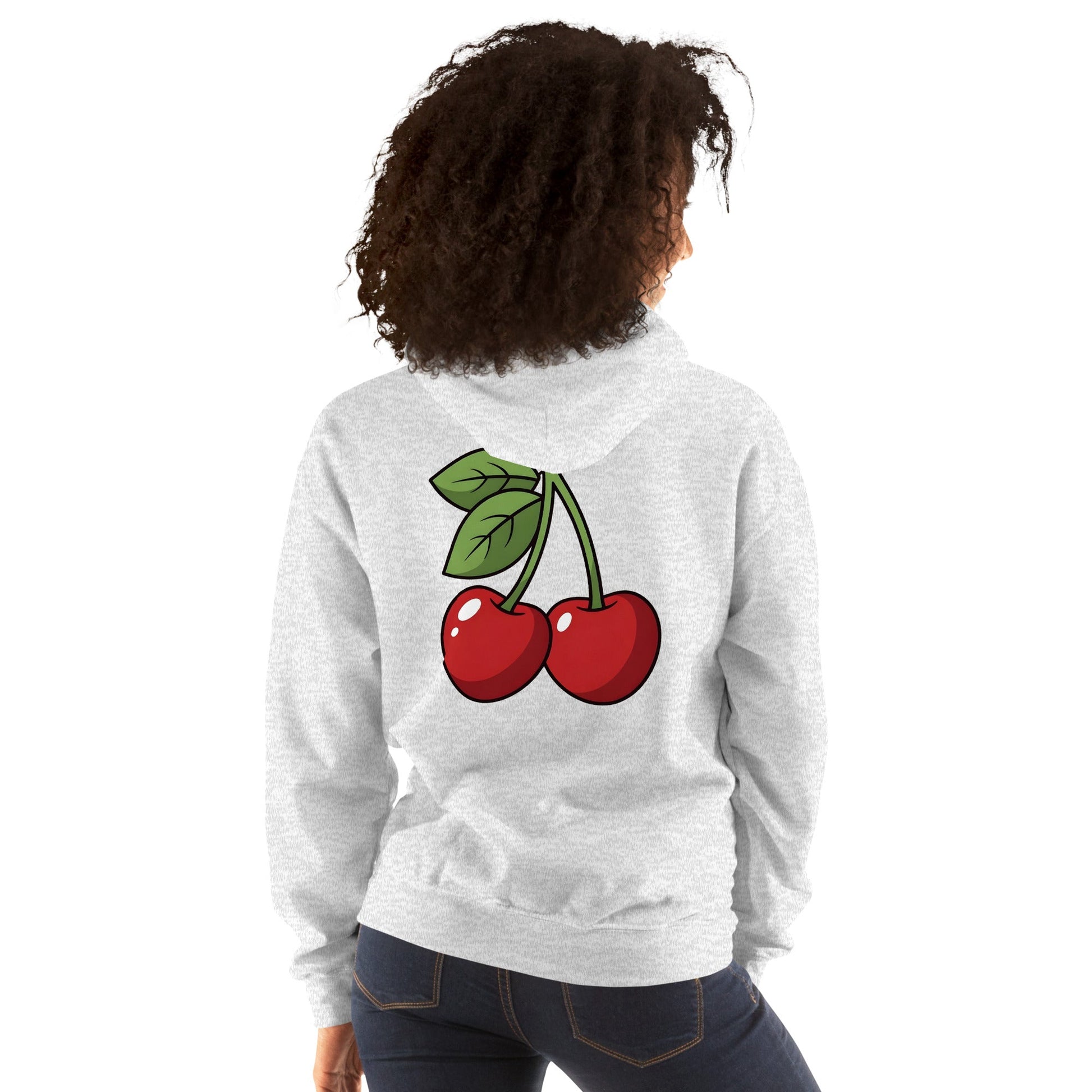Merry Cherry Hoodie - Ash - T-Shirts Online