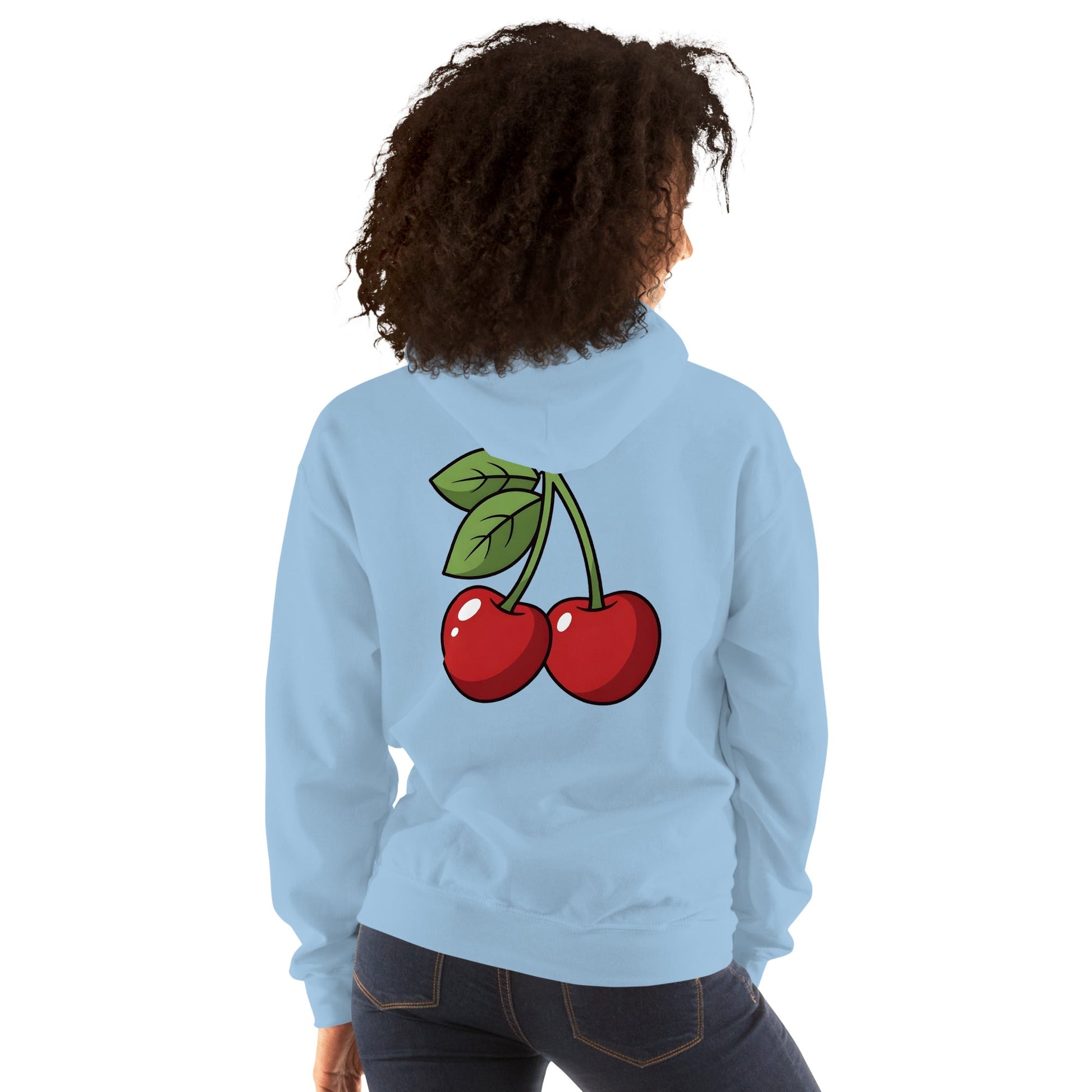 Merry Cherry Hoodie - Light Blue - T-Shirts Online