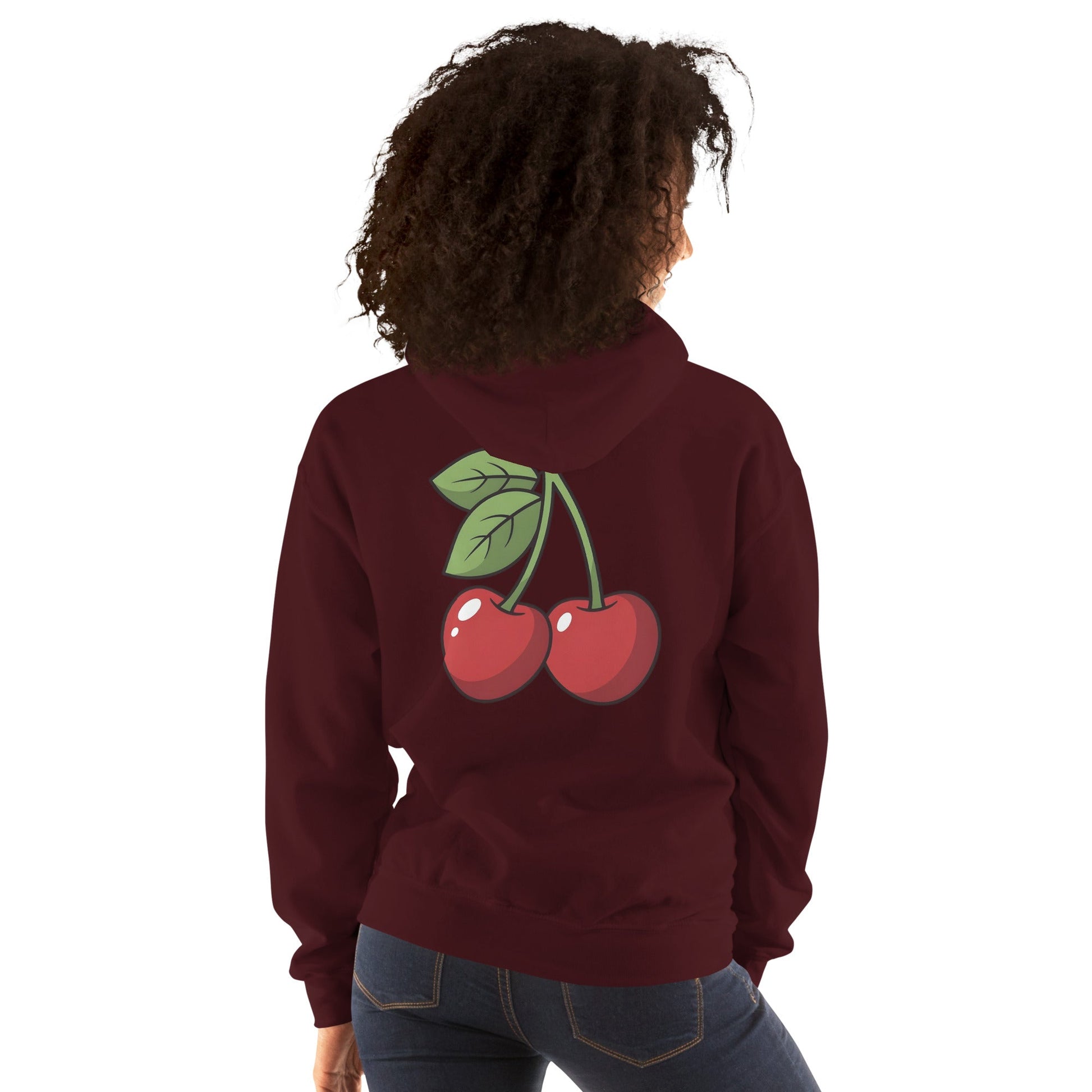 Merry Cherry Hoodie - Maroon - T-Shirts Online