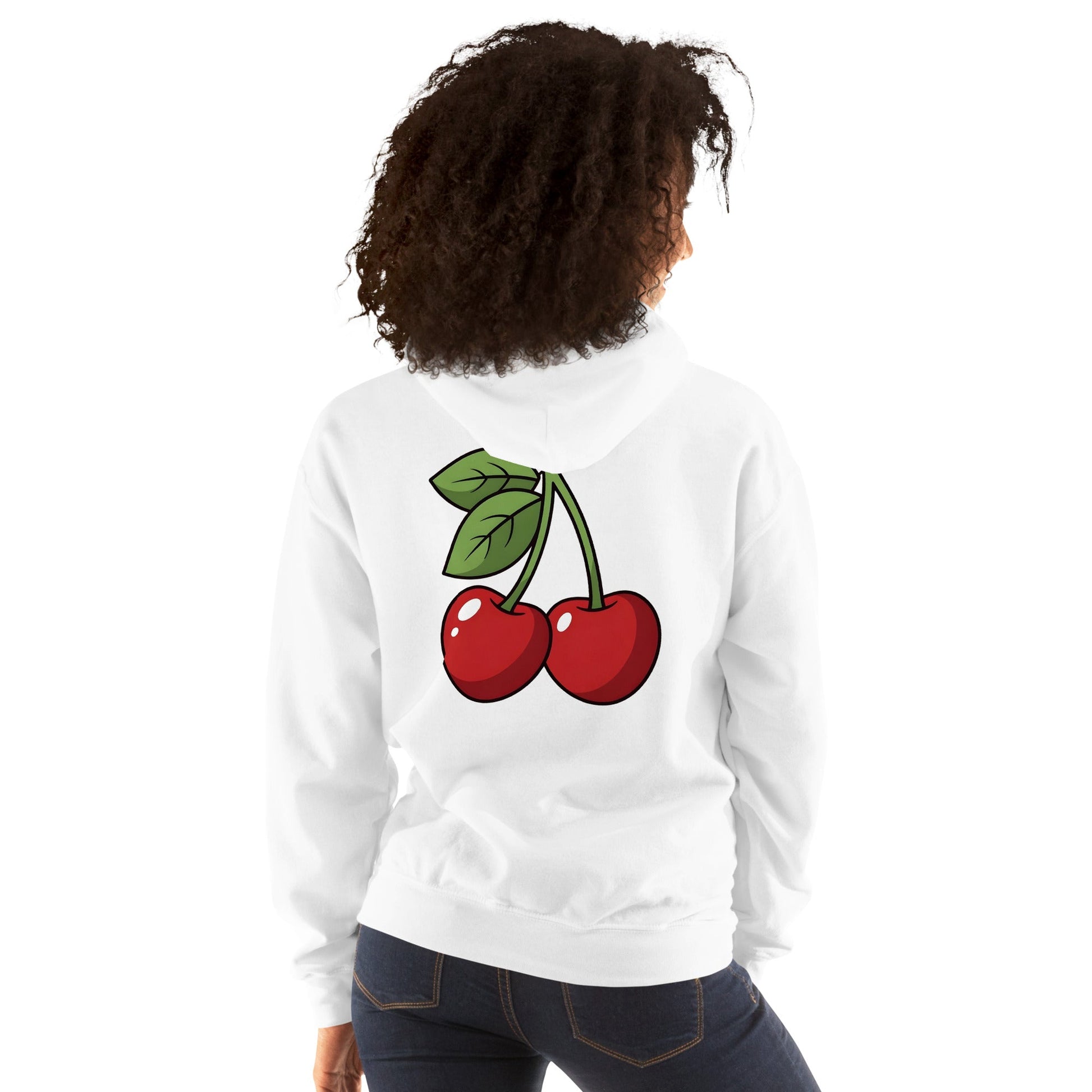 Merry Cherry Hoodie - White - T-Shirts Online