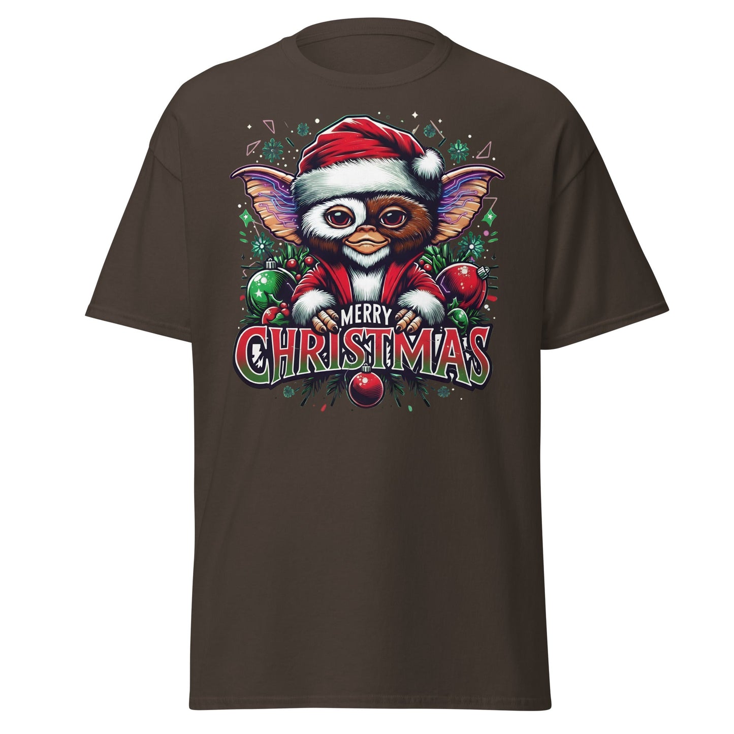 Merry Christmas Gremlin T-Shirt - Dark Chocolate - T-Shirts Online