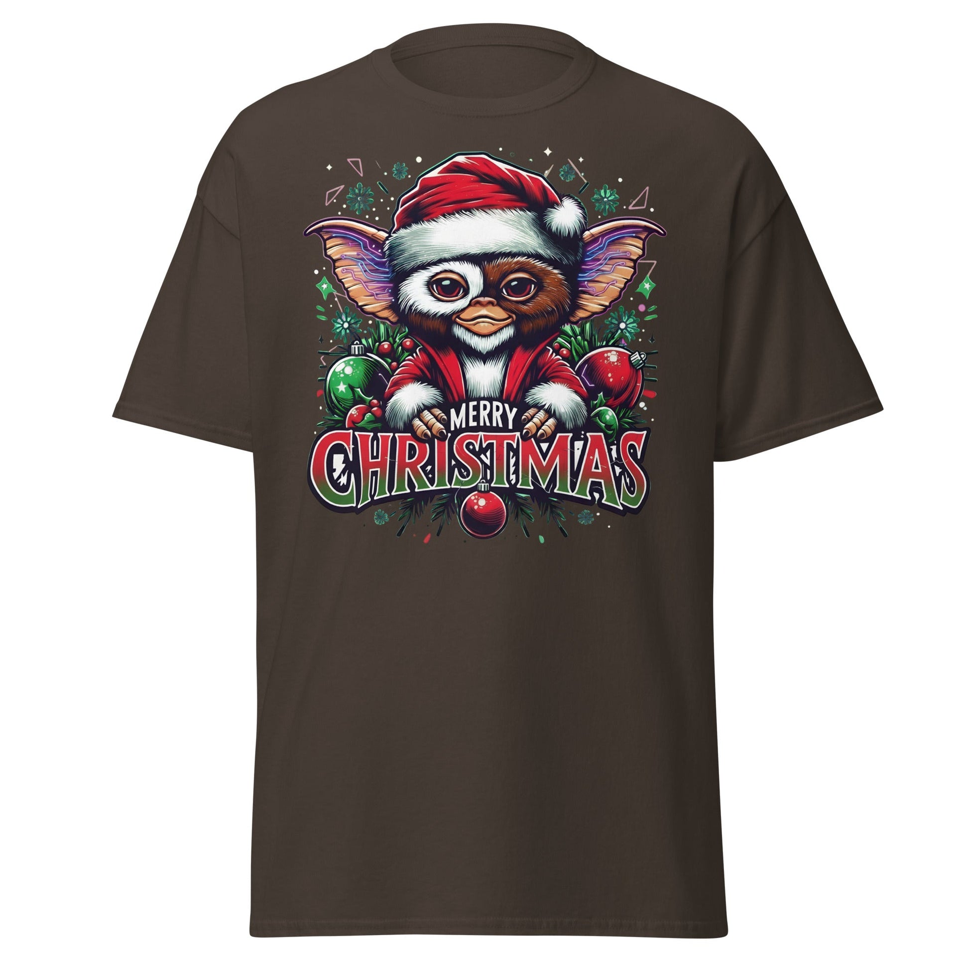 Merry Christmas Gremlin T-Shirt - Dark Chocolate - T-Shirts Online