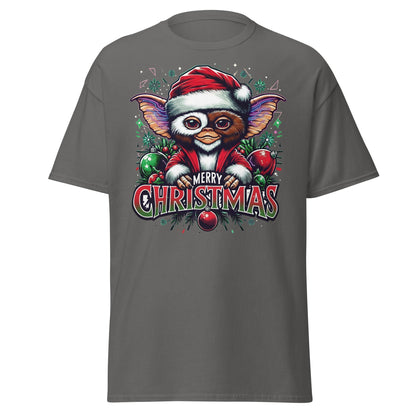 Merry Christmas Gremlin T-Shirt | Gizmo Holiday Tee - Charcoal - T-Shirts Online