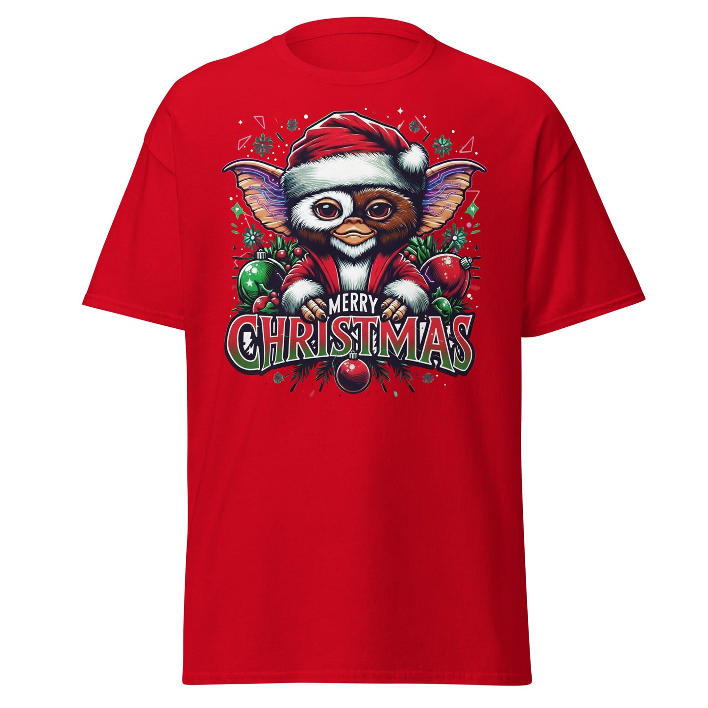 Merry Christmas Gremlin T-Shirt | Gizmo Holiday Tee - Red - T-Shirts Online