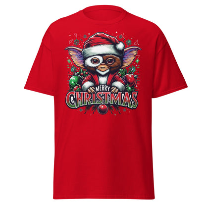 Merry Christmas Gremlin T-Shirt | Gizmo Holiday Tee - Red - T-Shirts Online