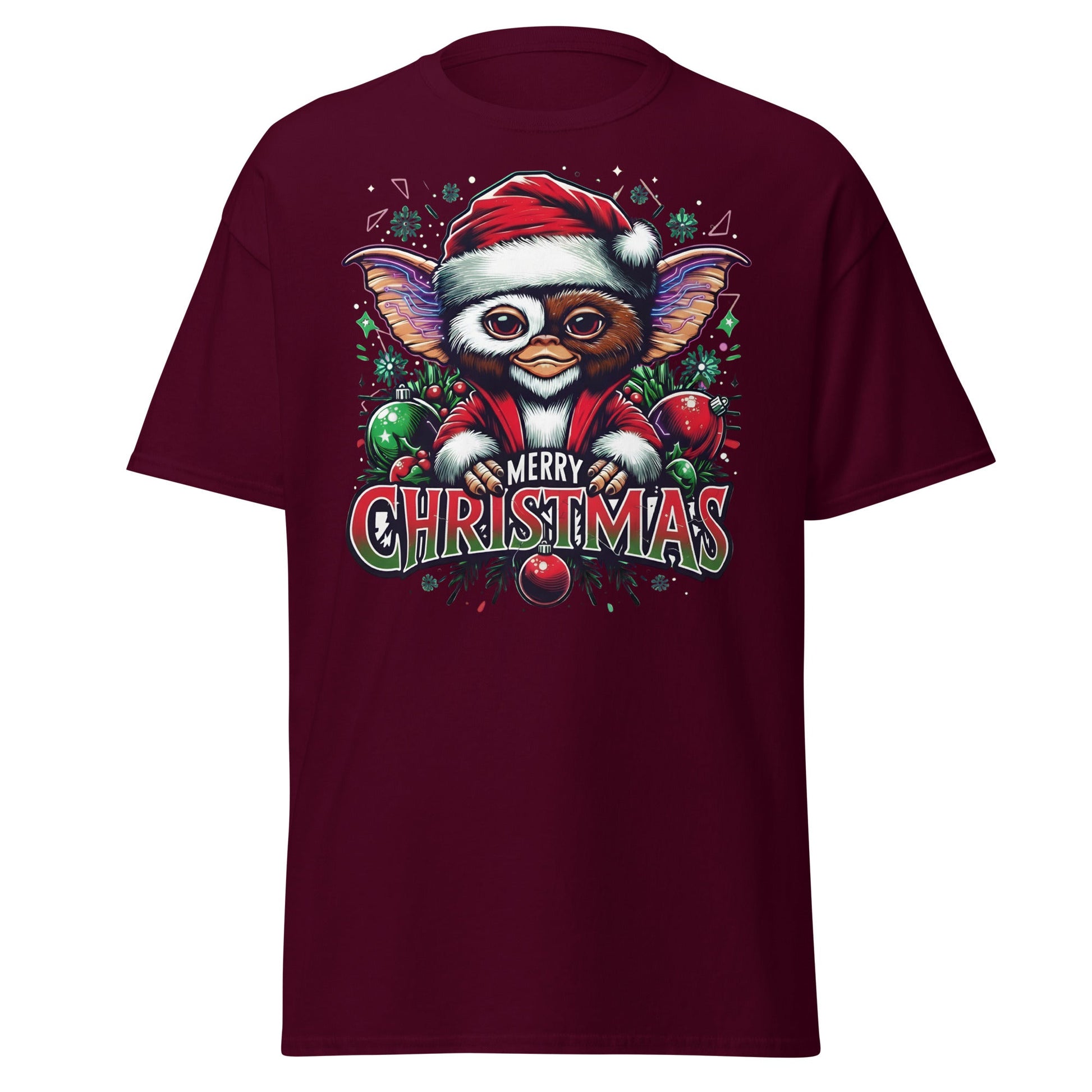 Merry Christmas Gremlin T-Shirt - Maroon - T-Shirts Online