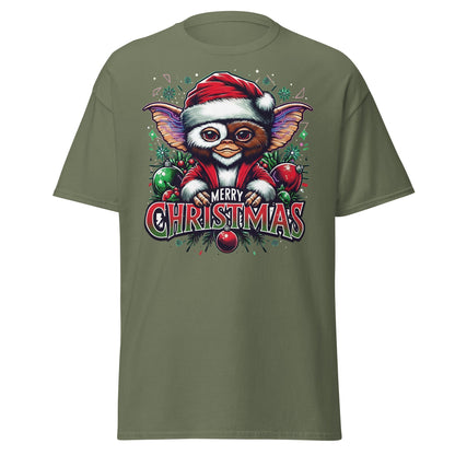 Merry Christmas Gremlin T-Shirt - Military Green - T-Shirts Online