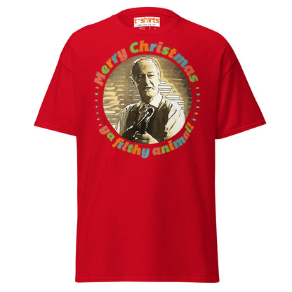 Merry Christmas Ya Filthy Animal Retro Movie T-Shirt - Red - T-Shirts Online