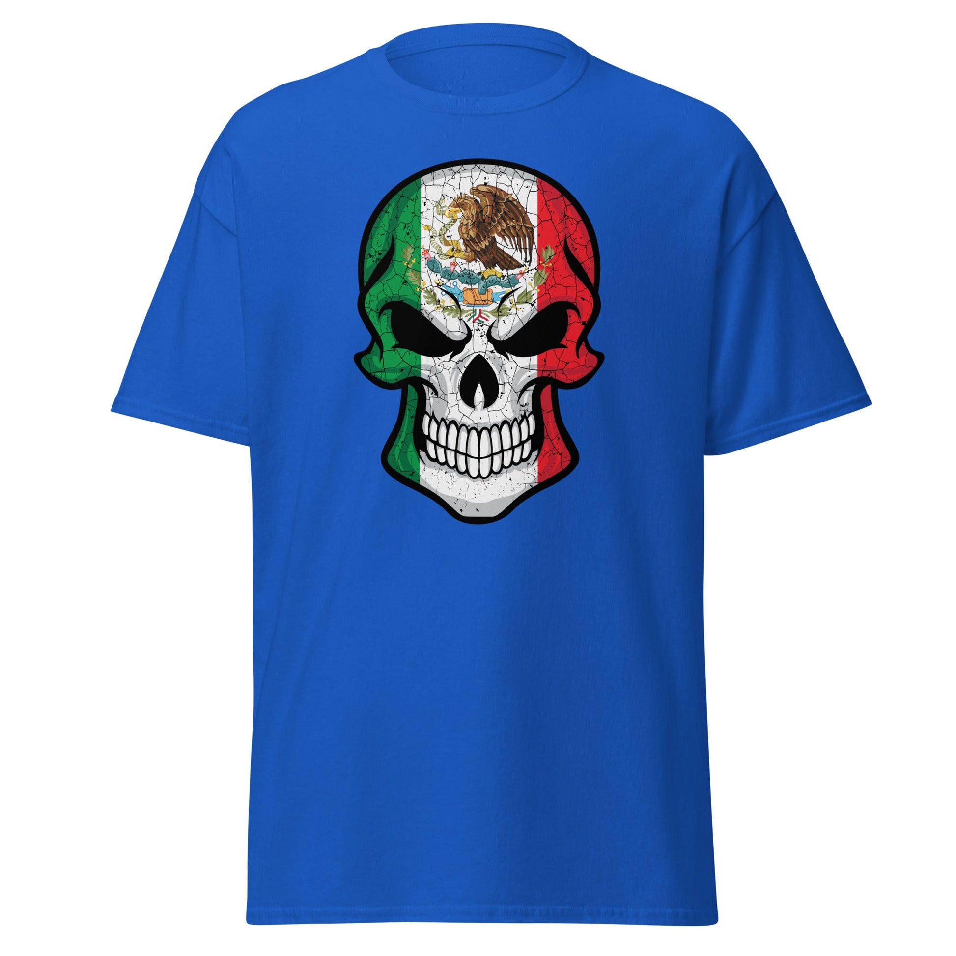 Mexico Skull | Skull T-Shirt - Royal - T-Shirts Online