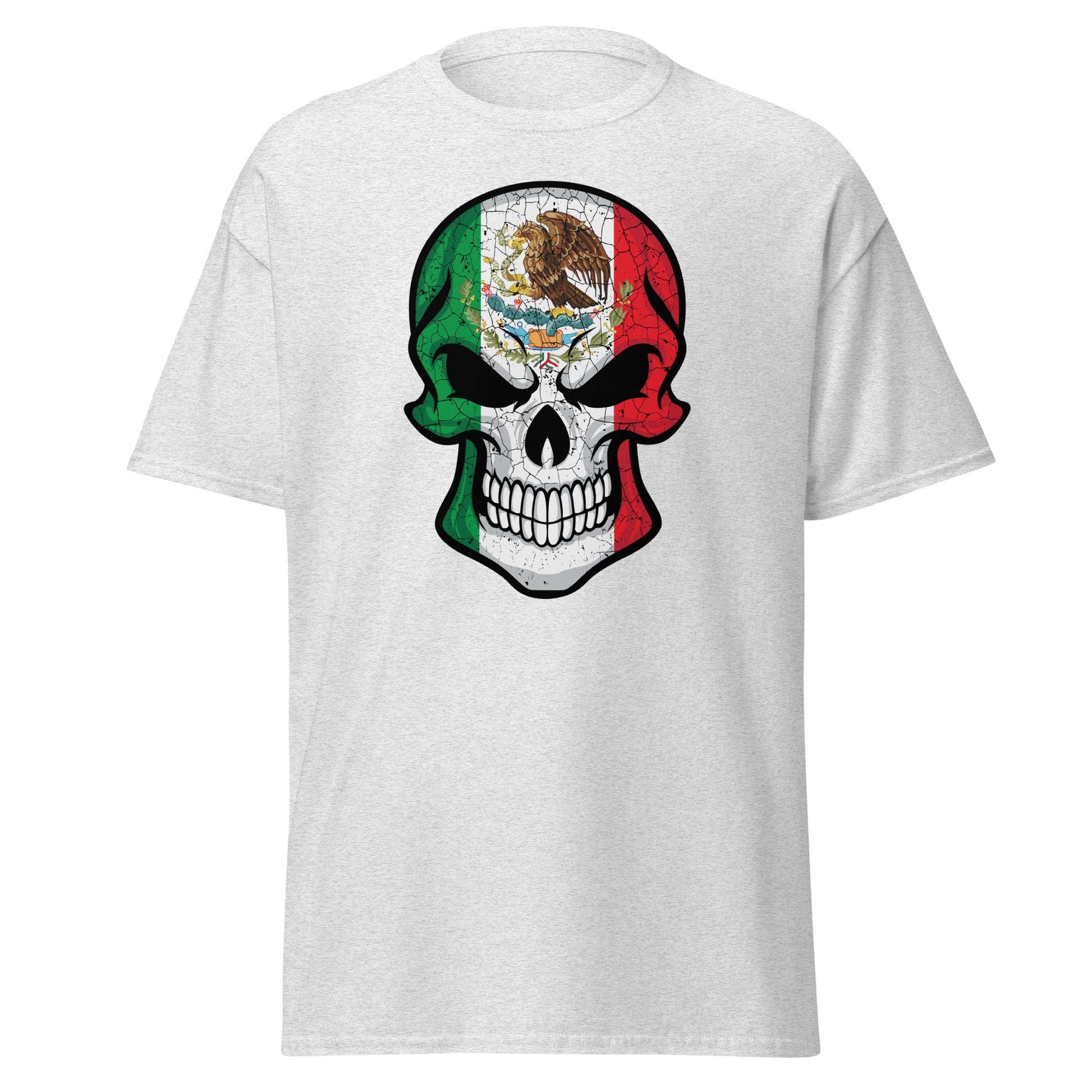 Mexico Skull | Skull T-Shirt - Ash - T-Shirts Online