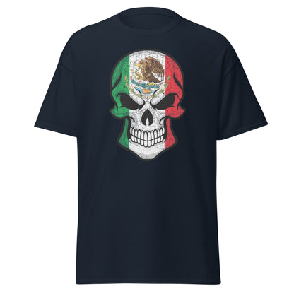Mexico Skull | Skull T-Shirt - Navy - T-Shirts Online
