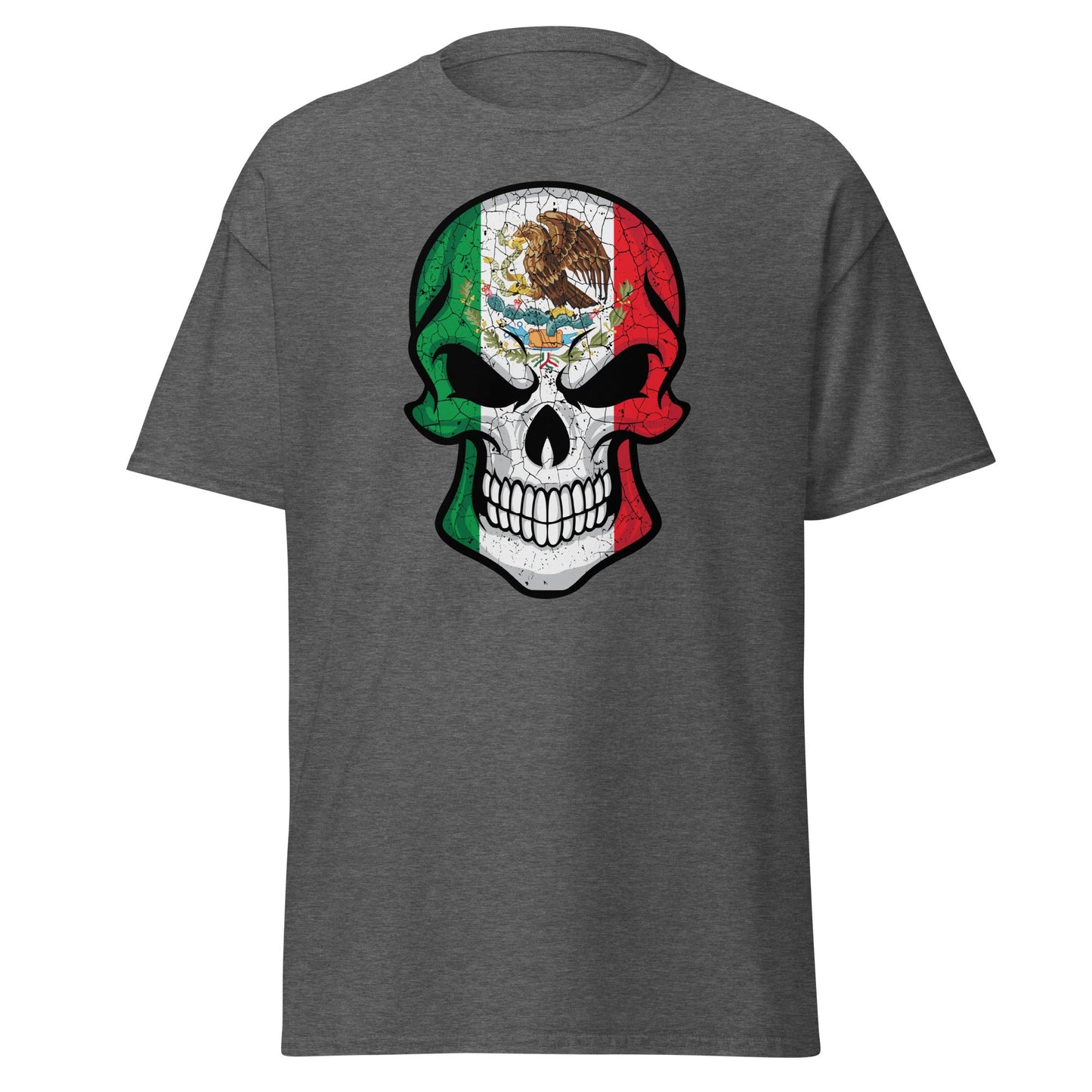 Mexico Skull | Skull T-Shirt - Dark Heather - T-Shirts Online