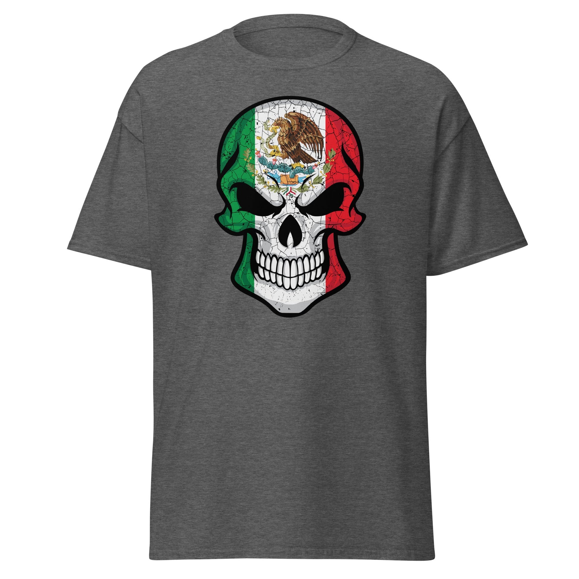 Mexico Skull | Skull T-Shirt - Dark Heather - T-Shirts Online