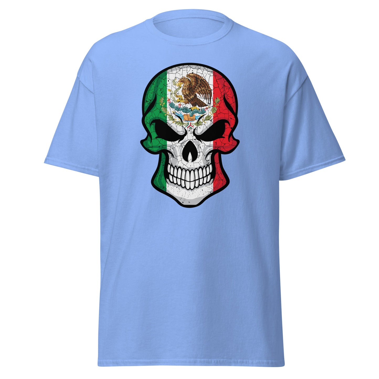 Mexico Skull | Skull T-Shirt - Carolina Blue - T-Shirts Online