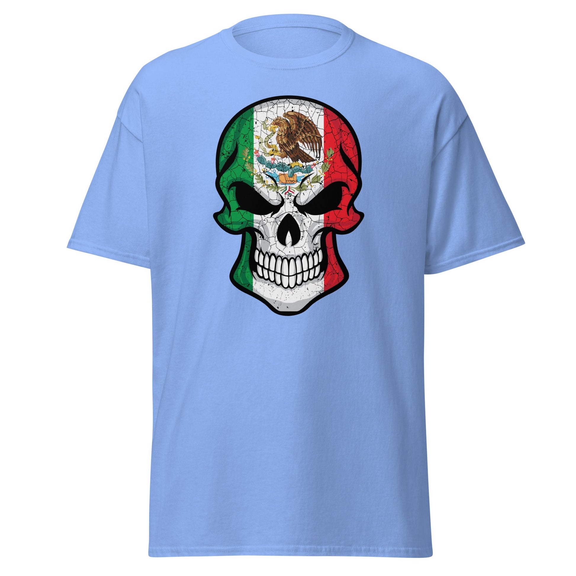Mexico Skull | Skull T-Shirt - Carolina Blue - T-Shirts Online